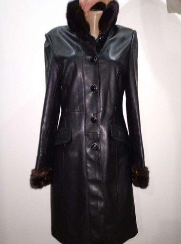 Women aigle coat black - women, leather