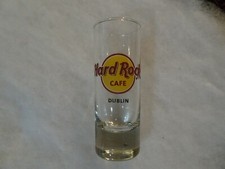 Hard Rock Cafe Shot Glass Dublin Classic Logo red Circle black lettering