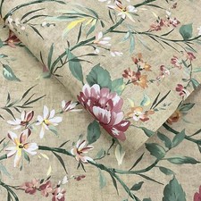 Oriental Vintage Flowers Wallpaper 13821 Taupe Camellia Floral Leaf Textured