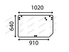 For JCB FASTRAC REAR WINDOW