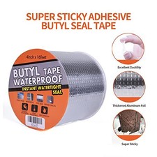 Aluminum Tape Roof Leak Repair Durable Sealing Waterproof UV-resistant 4" x 16FT