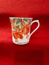 QUEEN'S CHURCHILL FINE BONE CHINA MUG - FUSCHIA GOLDEN MARINKA