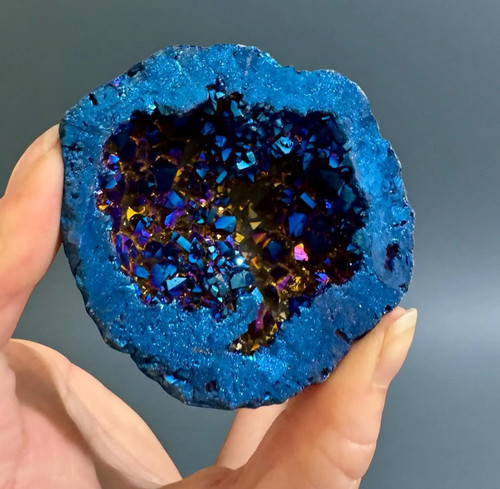 Cobalt aura geode - cobalt,