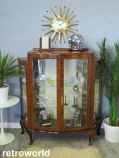 STUNNING Art Deco Vintage Retro Display Cocktail Drinks Cabinet Bookcase Unit