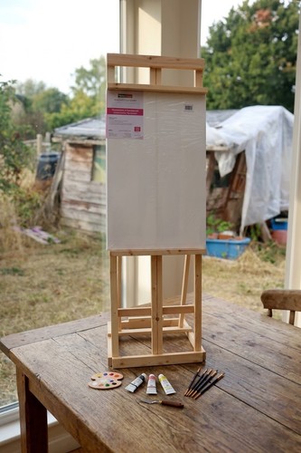 Handmade wooden display easel - handmade,