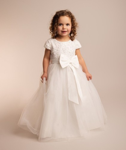 Girls ivory embroidery - ivory,