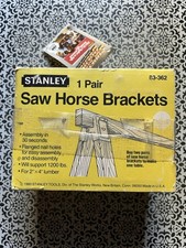 Vintage Stanley Metal Saw Horse Brackets 1 Pair 83-362 Made in USA SHIPS FREE