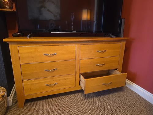 Solid oak sideboard - solid, drawer