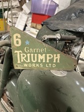 Vintage Metal Sign TRIUMPH