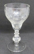 Clear etched glass vintage Art