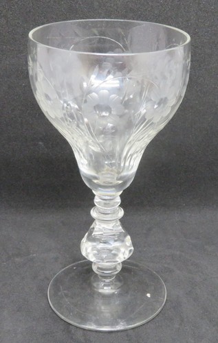 Clear etched glass vintage - , art