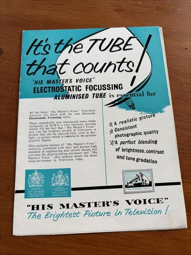 Hmv television leaflet - television,