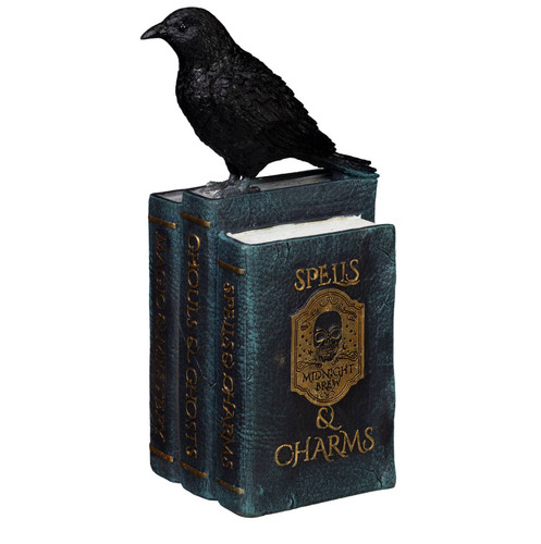 Crow spell books ornament - crow,