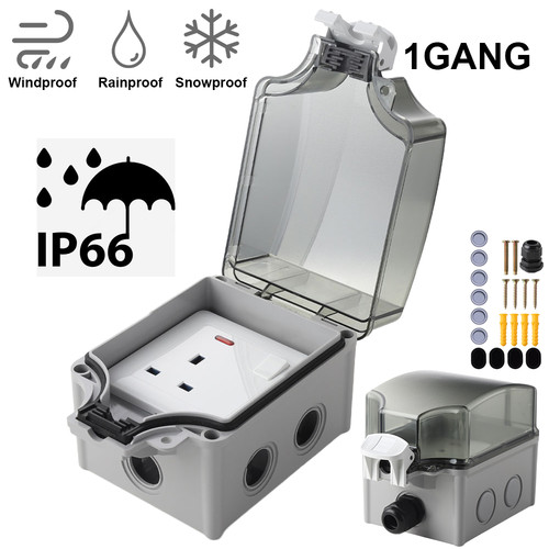 Waterproof outdoor plug socket - plug,