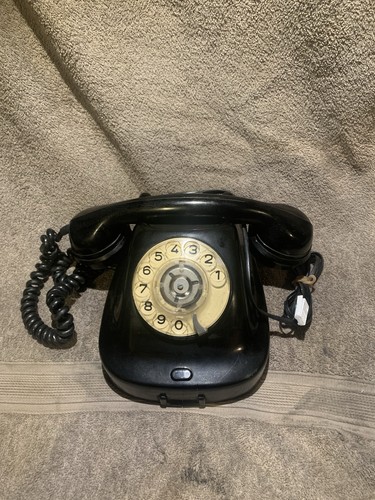 Vintage retro telephone black - vintage,