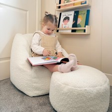 Kid's Snuggle Chair Bean Bag - Pre-Filled Small Children's Seat - Home furniture