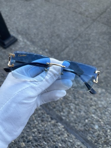 Cartier big diamond cut blue - c,