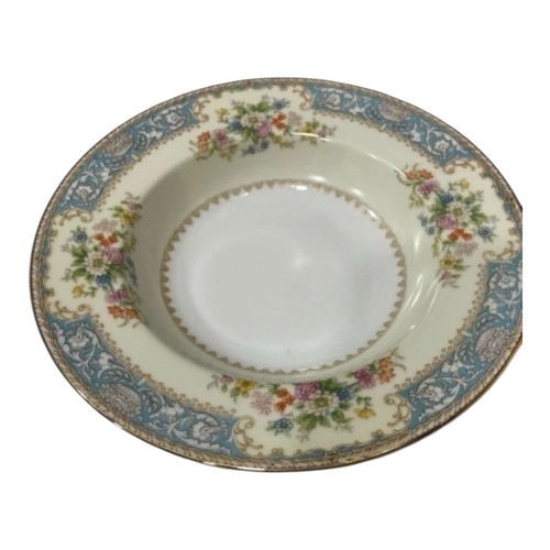Noritake cerulean rimmed soup - cerulean,