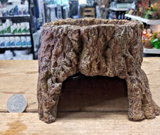 Tree Stump Cave Hideaway Fish Tank Aquarium Vivarium Reptile Ornament
