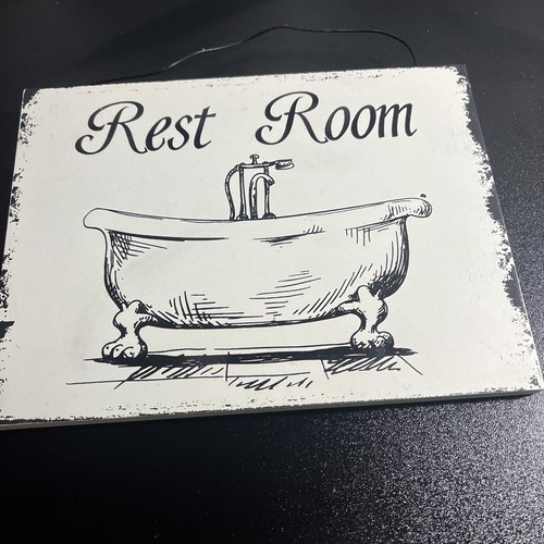 Vintage rest room - ‘rest, plaque
