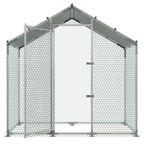 Large metal chicken coop - chicken,