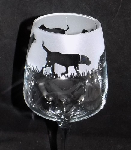 New labrador hand etched - new,