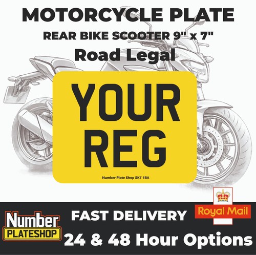 Dvla compliant 9x7 motorcycle - compliant,