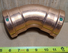 Viega 20658 ProPress Zero Lead Copper XL-C 45-Degree Elbow with 3-Inch P x P