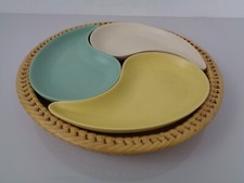 Organic 50s Ceramic Bowls With Tray 727 Cortendorf