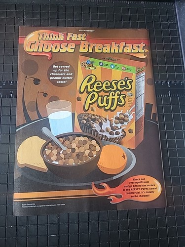 Reese puffs cereal print ad - reese's,