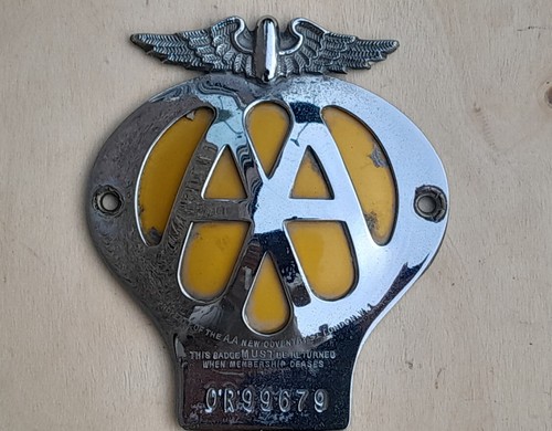 Vintage car badge - aa, badge..