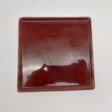 Ceramic Trivet Pot Stand Teapot Or Plant Stand Plate Brown Ceramic Square
