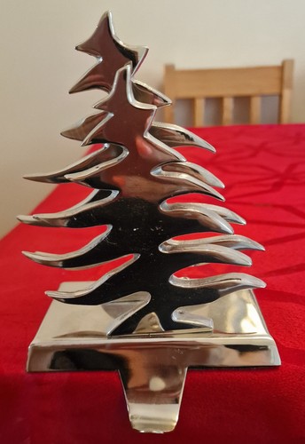Chrome christmas tree stocking - christmas,