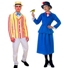 Mary Poppins Ladies Fancy Dress Victorian Nanny Adults World Book Day Costume lo