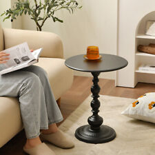 Metal Round Side Table Vintage End Table Small Accent Pedestal Table Nightstand