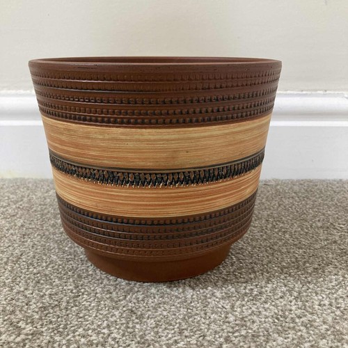 West german pottery planter - pottery,