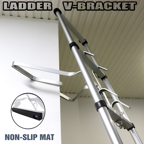 Aluminum shaped ladder stand - shaped,