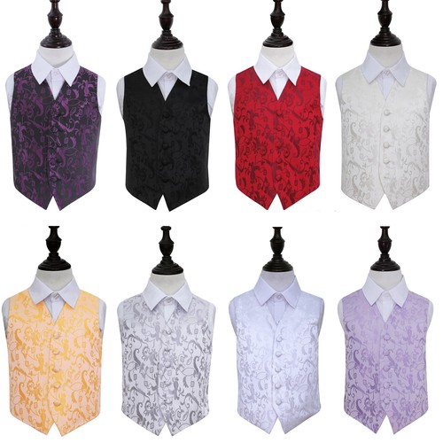 Boys waistcoat woven floral - woven,