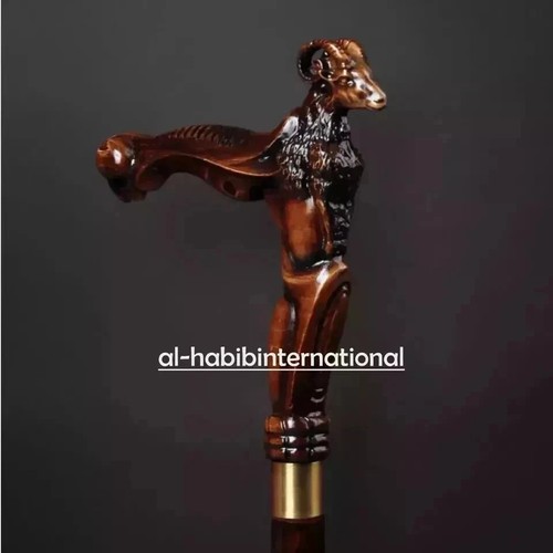 Hand craved ram - , handle
