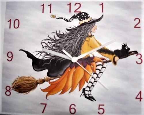 Witch wall hanging clock - wall,