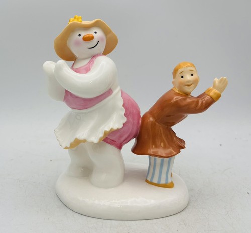 Coalport snowman tableau - snowman,