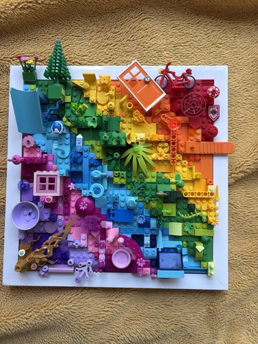 Lego brick mosaic rainbow - /,