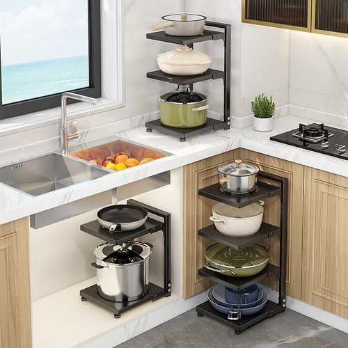 Adjustable kitchen pan stand - adjustable,