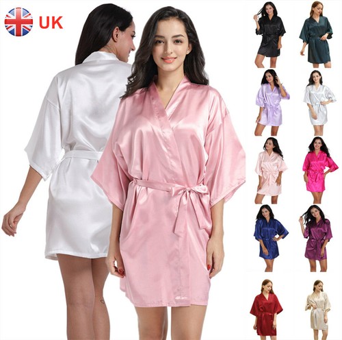 Plus size satin robe - uk,