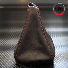 BMW E46 1998-2005 3 SERIES M3 SPORT RED STITCH GEAR GAITER GAITOR BLACK LEATHER