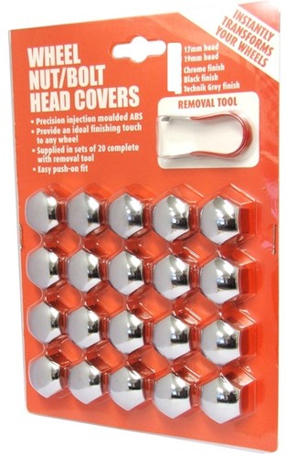Chrome wheel nut covers - chrome,