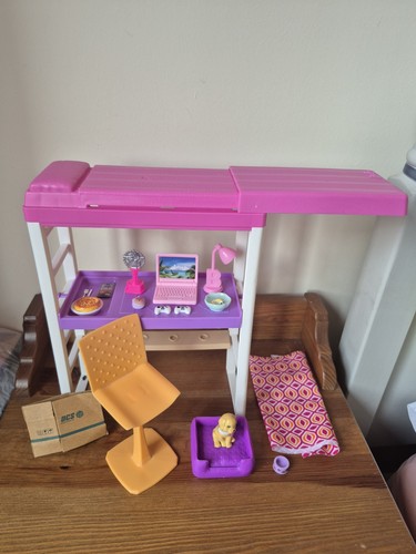 Barbie dolls bedroom office - barbie,
