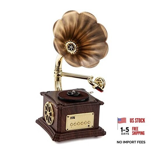 Mini gramophone vintage copper - gramophone,