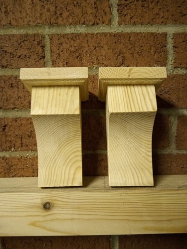 Pine wood corbels - corbels, decorative