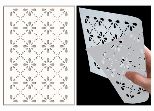 Floral stencil cake trellis - cake,